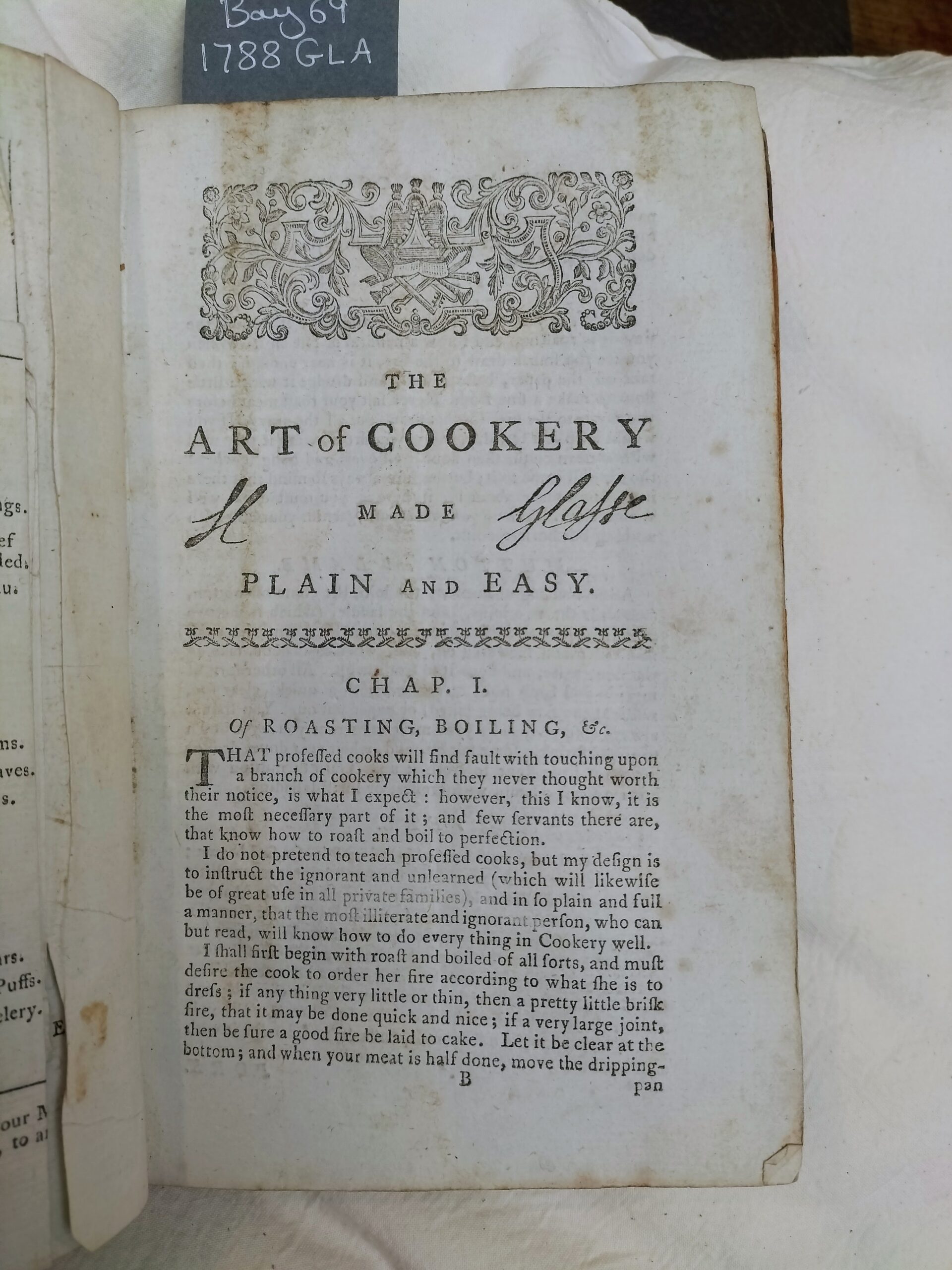 Hannah Glasse, 'The art of cookery made plain and easy', (1788) The